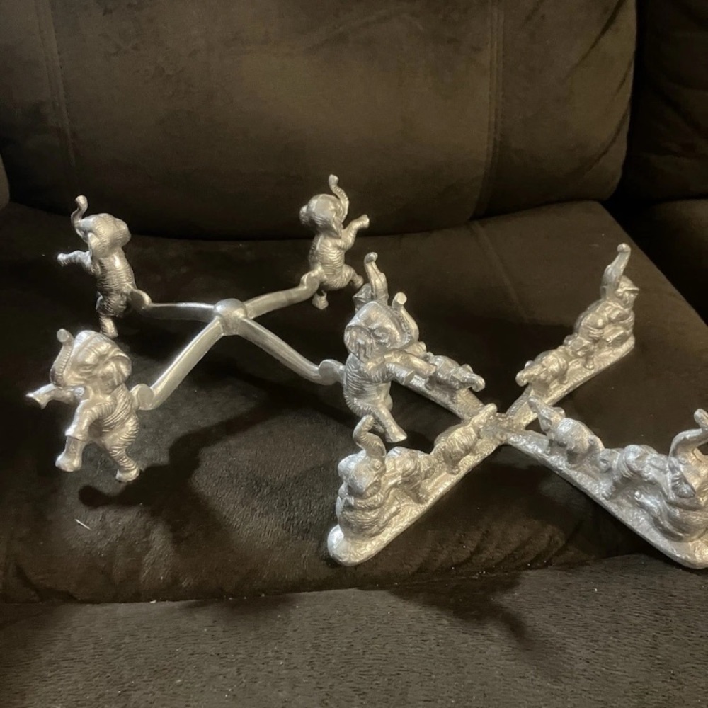 Silver Elephant Candle Holder